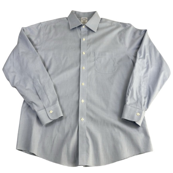 Brooks Brothers Other - Brooks Brothers Dress Shirt Mens 16-34 Regent Non-Iron Blue Micro Check Business